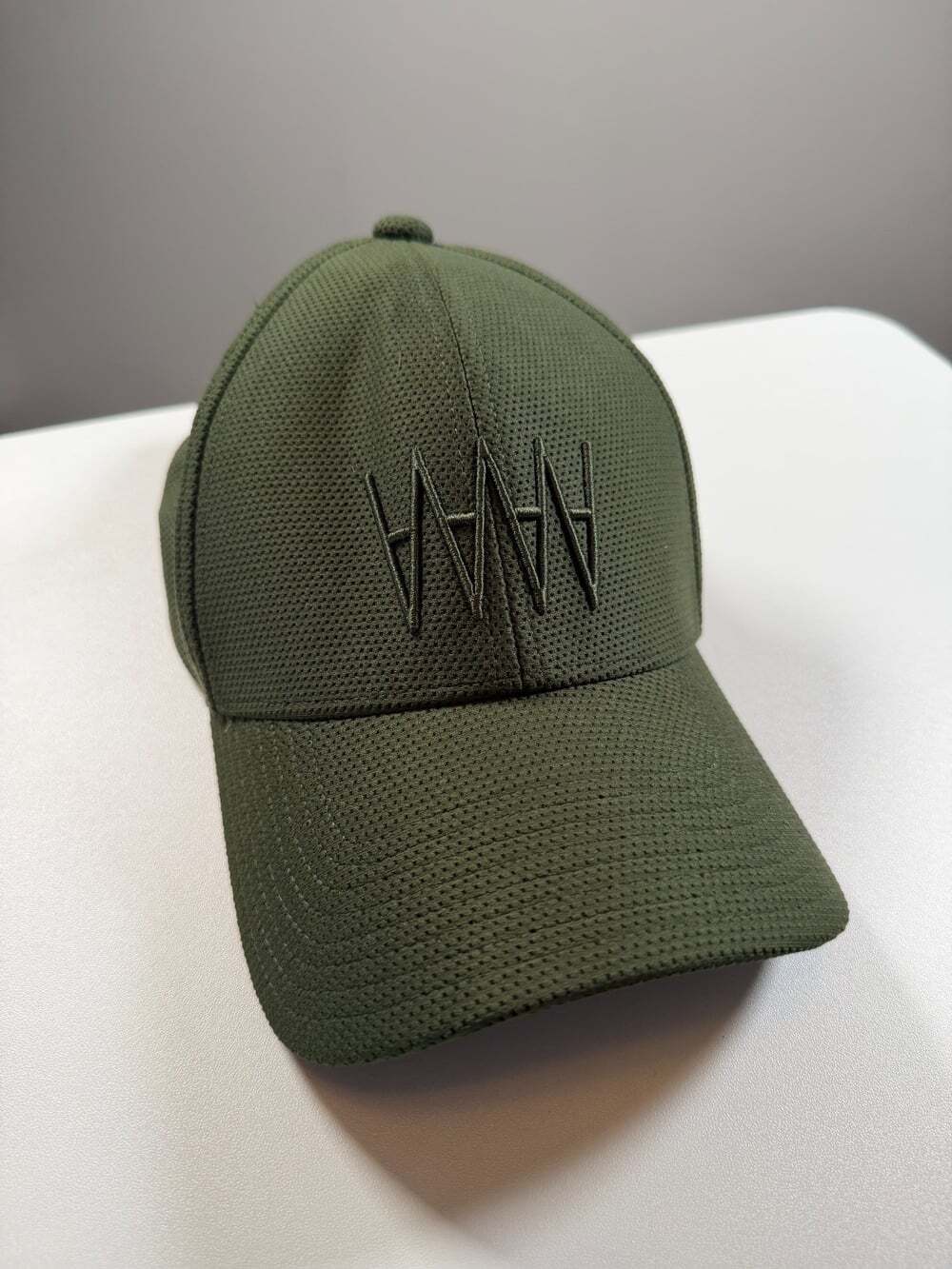 Wicked Weasel WW Logo Mesh Aero Cap Performance Baseball Hat Olive Green OS